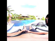 Big juicy Latin tit bouncing