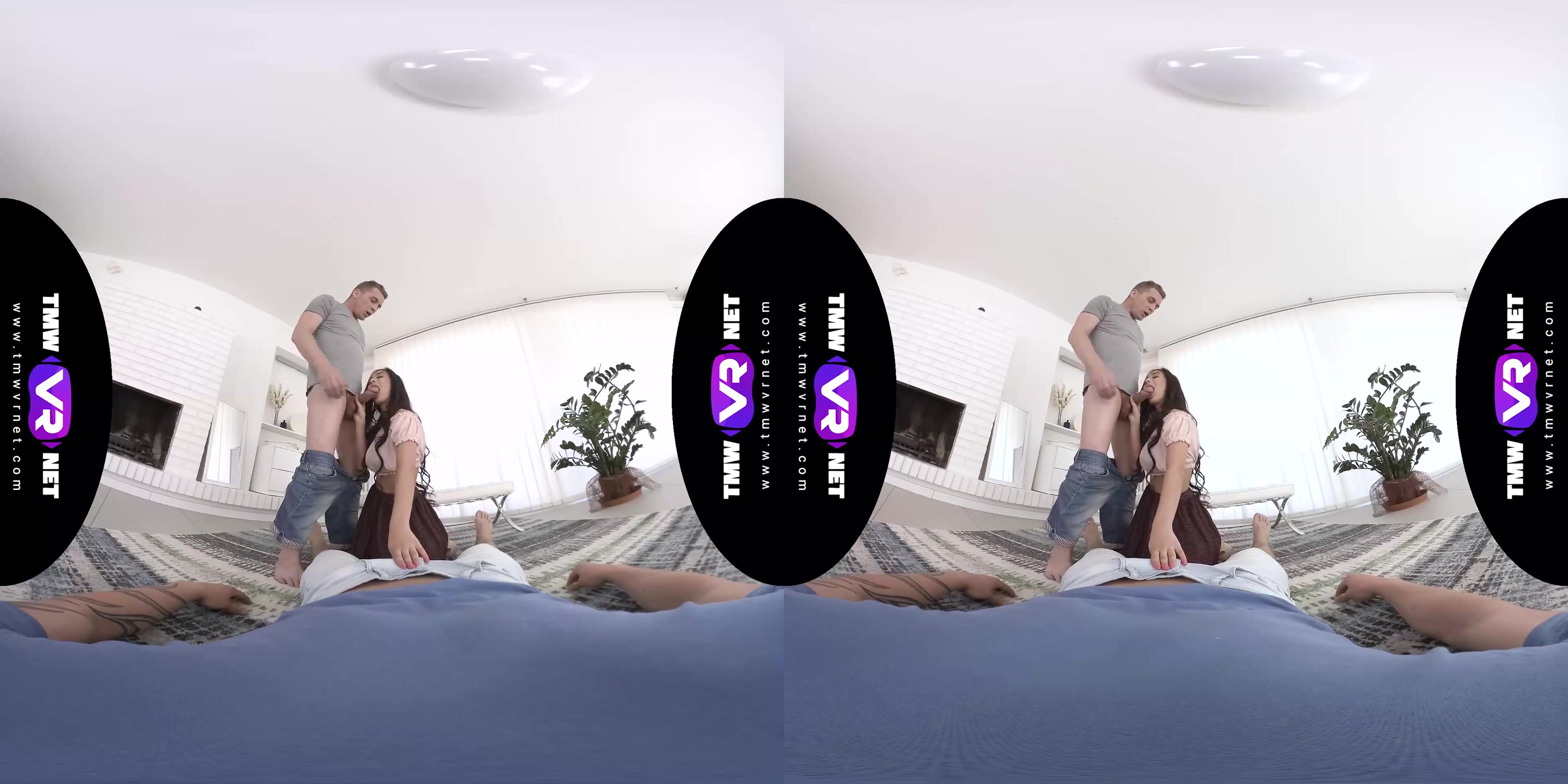 Two Guys Fuck a Horny Brunette